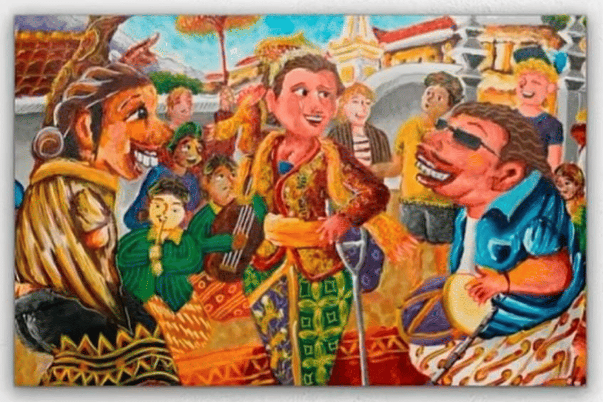 Lukisan Raif mengangkat tema dari budaya Jogja