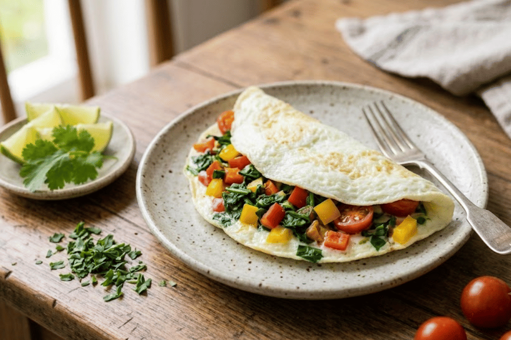 Omelet putih telur sayuran