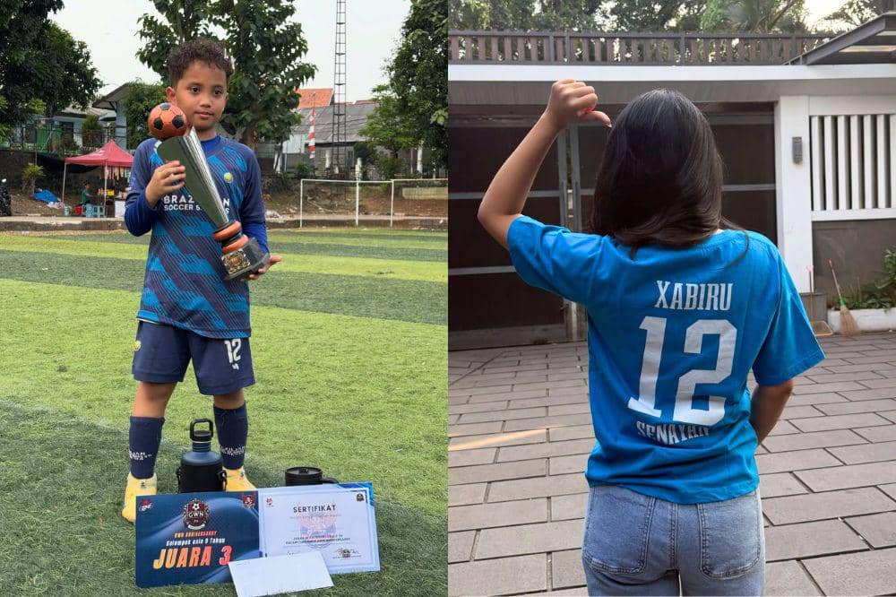 Momen Rachel Vennya Dukung Xabiru Raih Juara 3 di Turnamen Sepak Bola