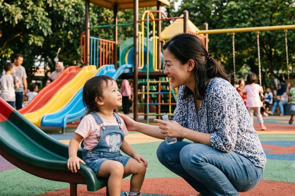 Mama memvalidasi emosi anak sebagai cara mengatasi anak tantrum