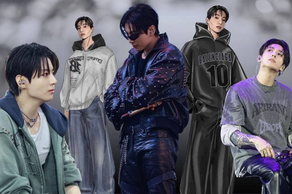 Deretan Outfit Custom Jungkook Buatan Balenciaga, On Fire!