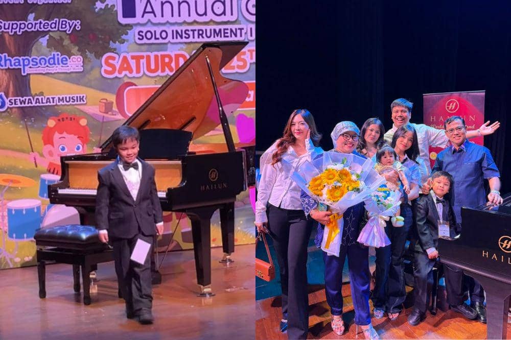 Gala Sky Debut Jadi Pianis Cilik, Keluarga Hadir Berikan Dukungan