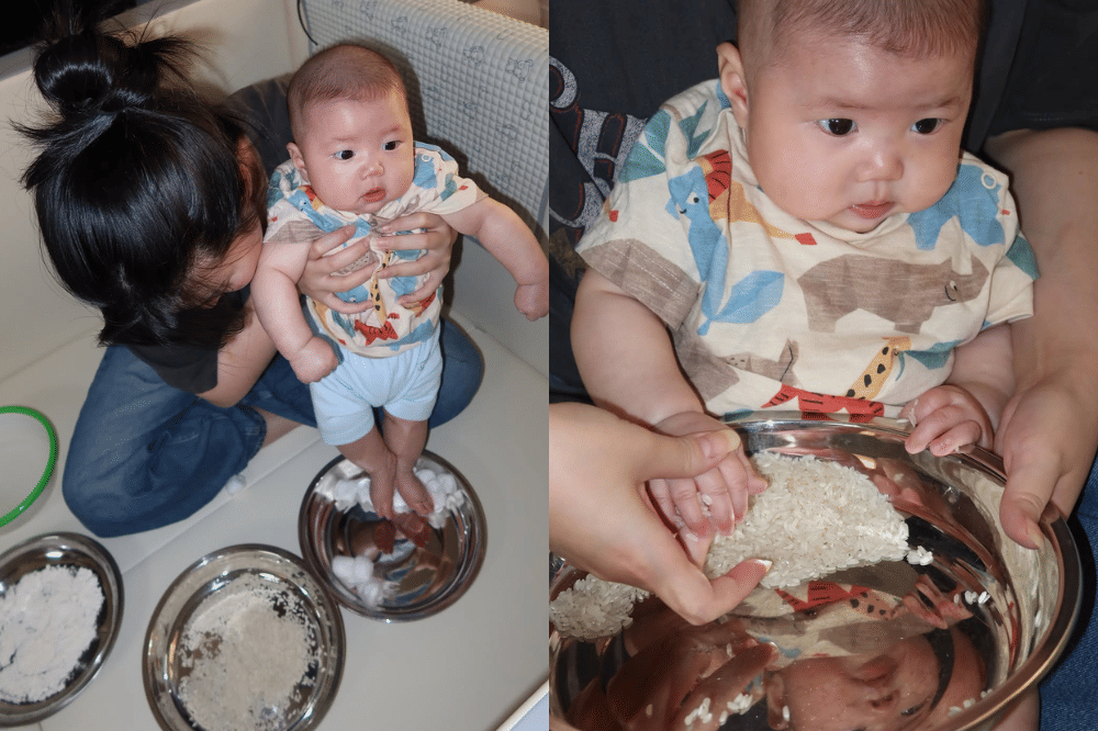 7 Momen Jasthr Anak Juan dan Evelyn Chrestella Bermain Sensory Play