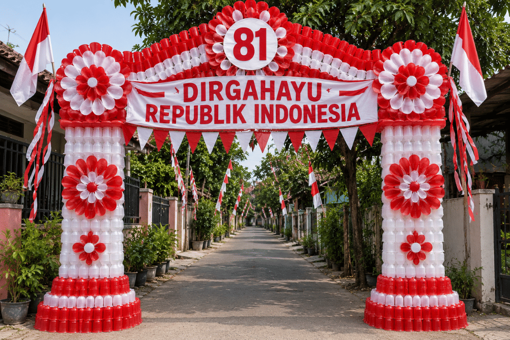 10 Desain Gapura 17 Agustus 2026 dari Barang Bekas, Unik dan Kreatif