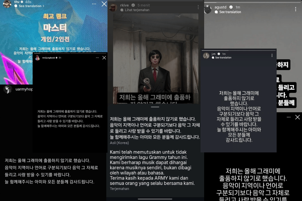 BTS Absen di Grammy Awards 2027, Bentuk Protes Kategori Khusus Asia
