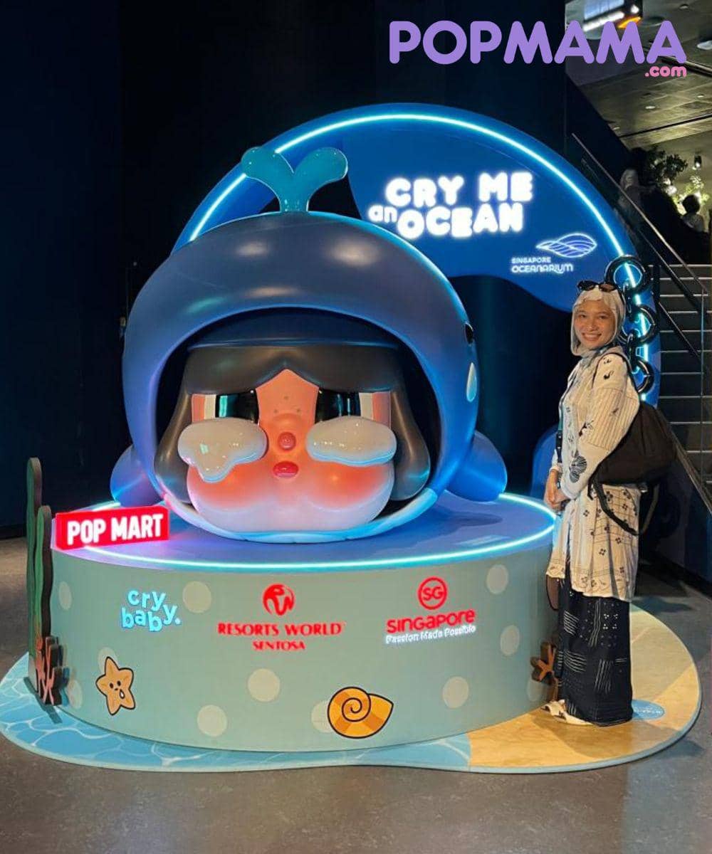 Berburu instalasi POP MART CRYBABY "Cry Me an Ocean"