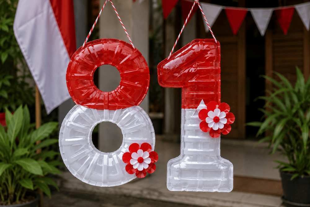 DIY Dekorasi 17 Agustus dari Galon Bekas 