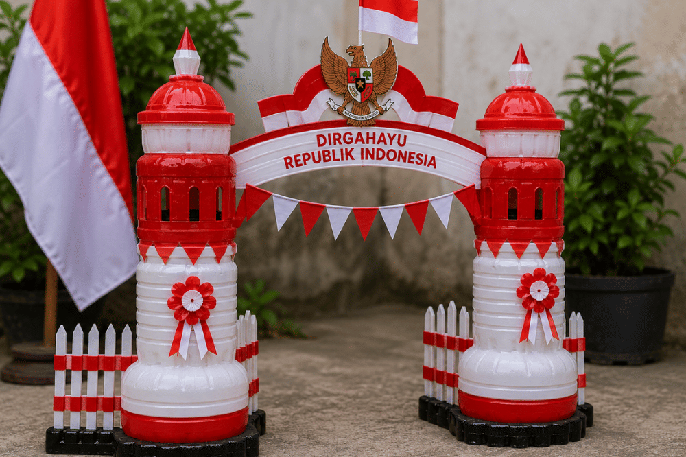 DIY Dekorasi 17 Agustus dari Galon Bekas 