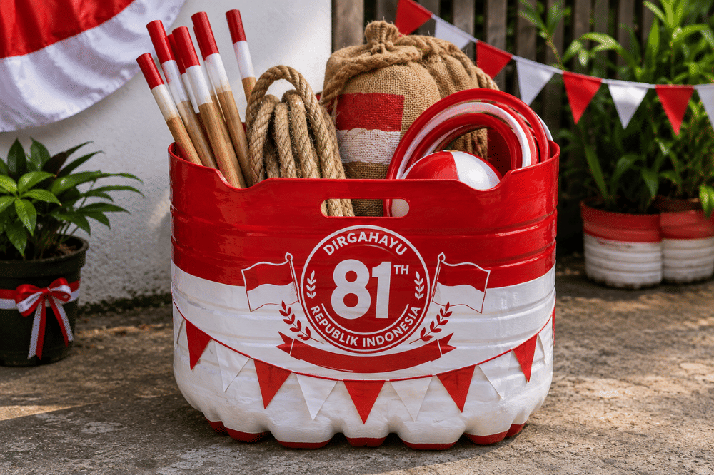 DIY Dekorasi 17 Agustus dari Galon Bekas 