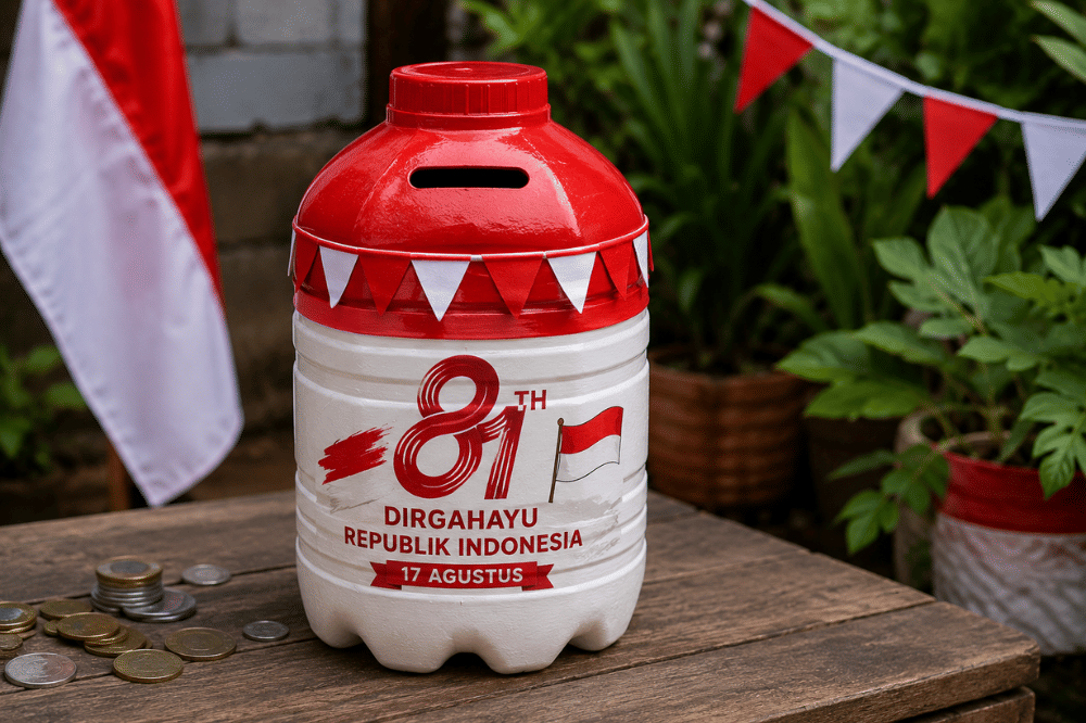 DIY Dekorasi 17 Agustus dari Galon Bekas 