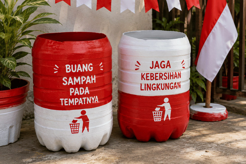Jangan Dibuang, 10 Ide DIY Dekorasi 17 Agustus dari Galon Bekas
