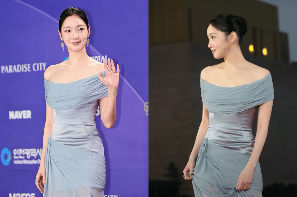 Pesona Elegan Kim Go Eun di Red Carpet Blue Dragon Series Awards