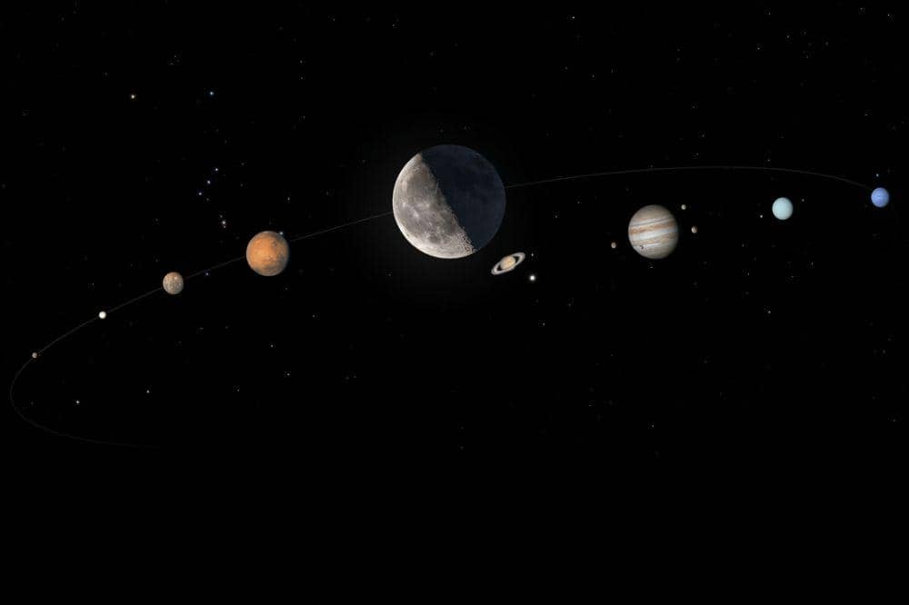 Ada enam planet tampak membentang di langit pada 12 Agustus