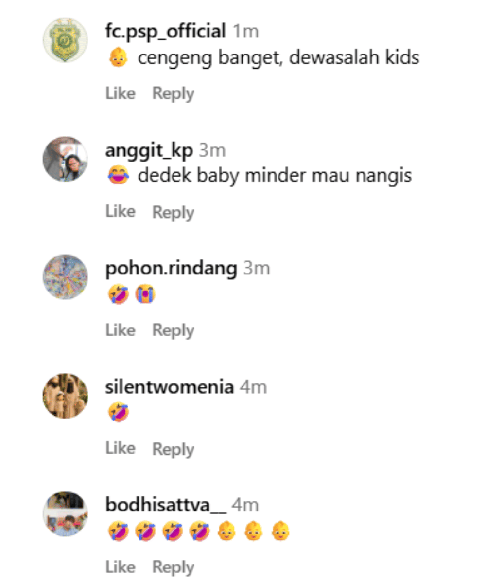 Banjir komentar gemas dan hiburan dari para warganet
