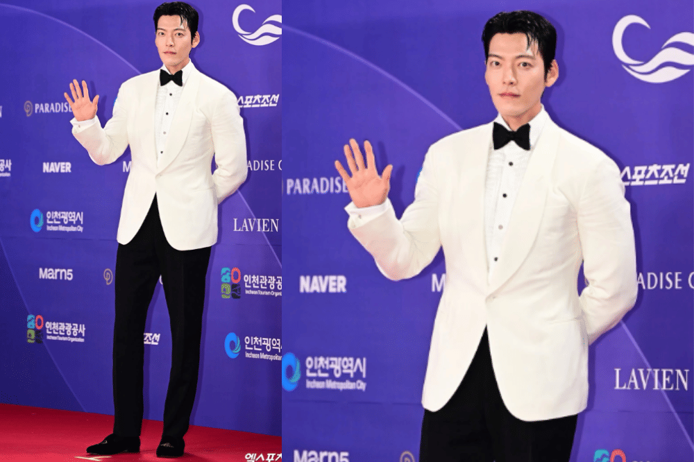 Pesona elegan Kim Woo Bin dalam balutan jas putih klasik
