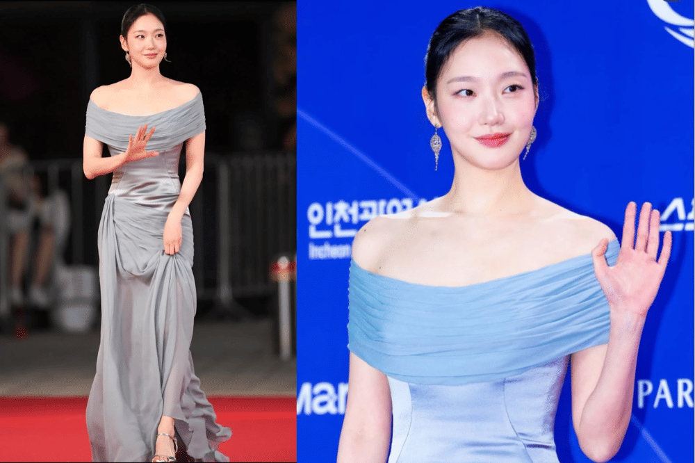 Kim Go Eun menawan berbalut gaun biru muda berpotongan lembut