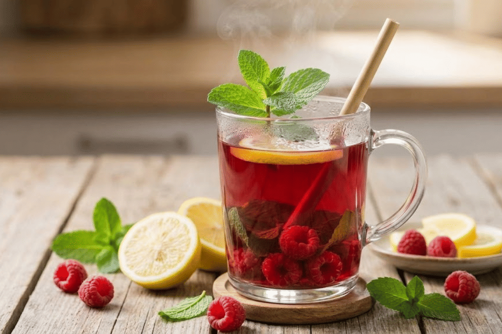 Raspberry mint tea hangat pereda kram menstruasi