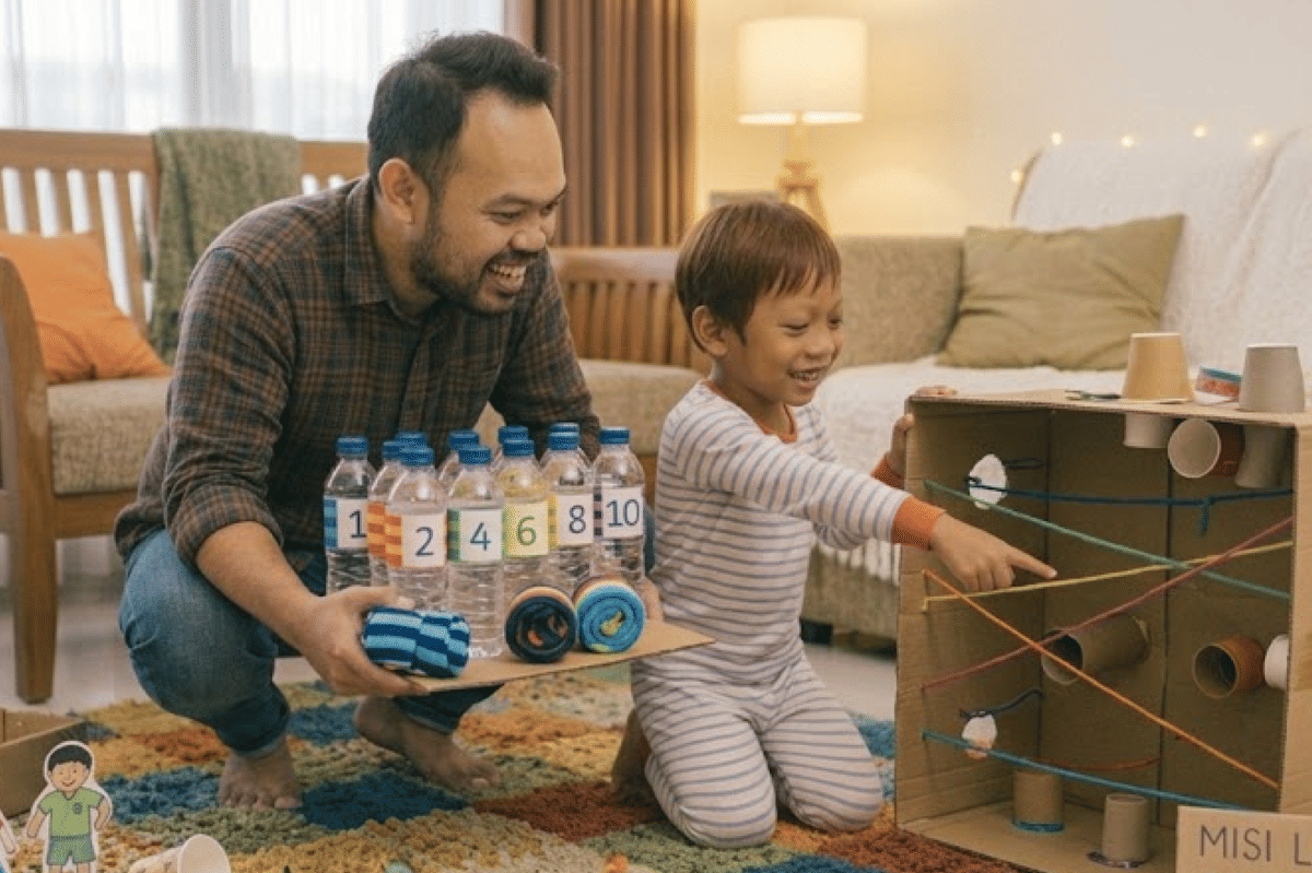 10 Ide Permainan Seru Papa dan Anak Cuma Pakai Peralatan di Rumah!
