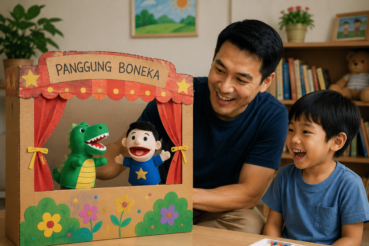Puppet theater dapat melatih anak untuk berimajinasi