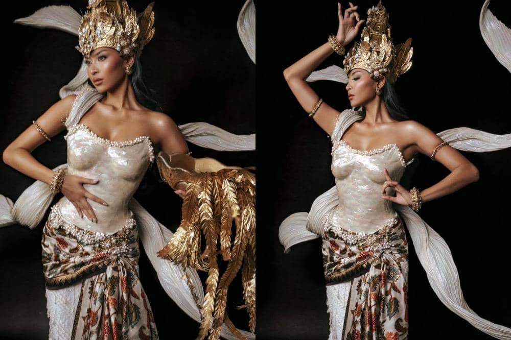Pesona Memukau Agnes Rahajeng Kenakan National Costume Dewi Sri