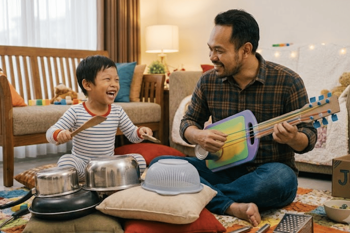 Perabotan di rumah dapat digunakan sebagai alat musik