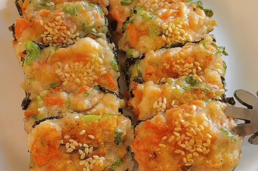 Cara-cara membuat camilan udang nori sangat praktis