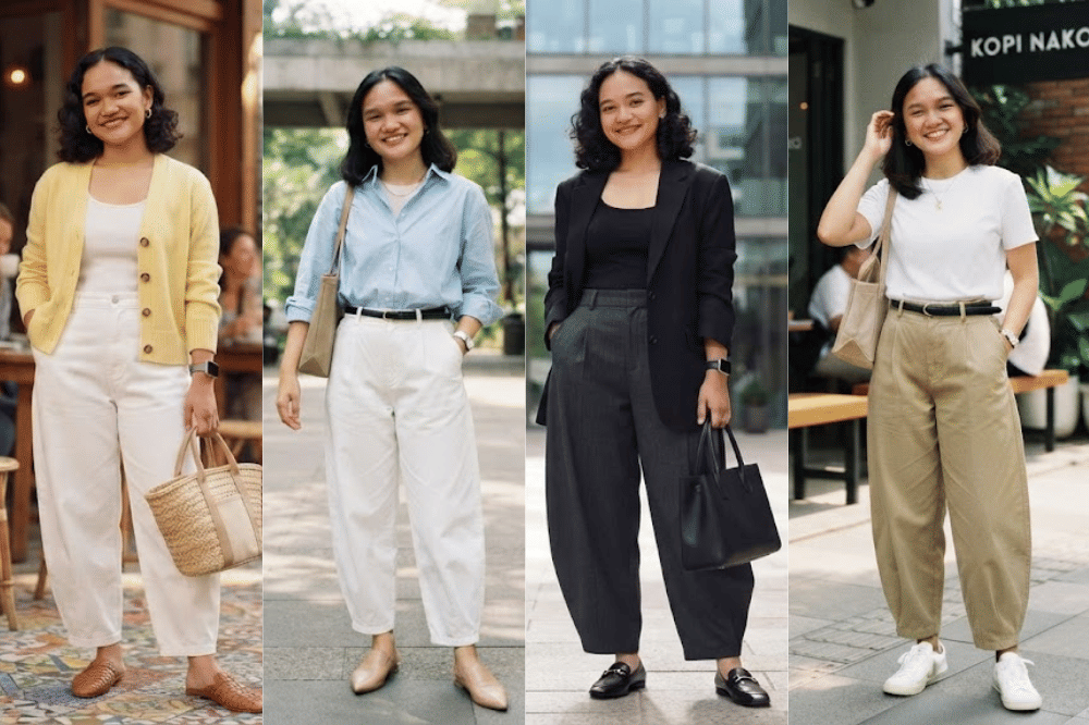 7 Inspirasi OOTD dengan Barrel Pants yang Stylish dan Trendy