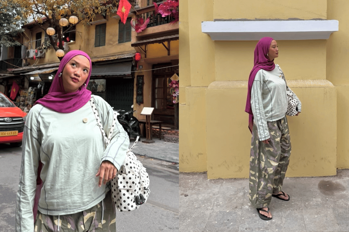 Gaya hijab warna warni ala Sarah Azka (6)