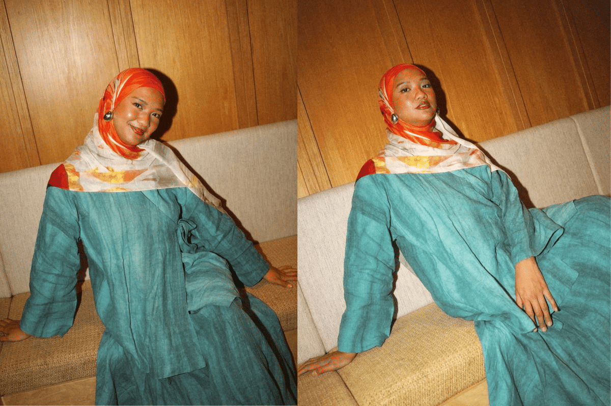 Gaya hijab warna warni ala Sarah Azka (2)