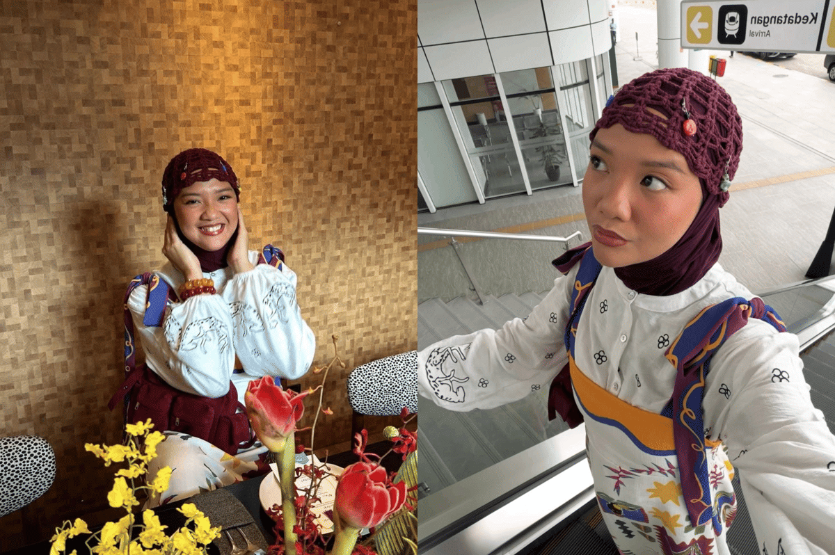 Gaya hijab warna warni ala Sarah Azka (4)