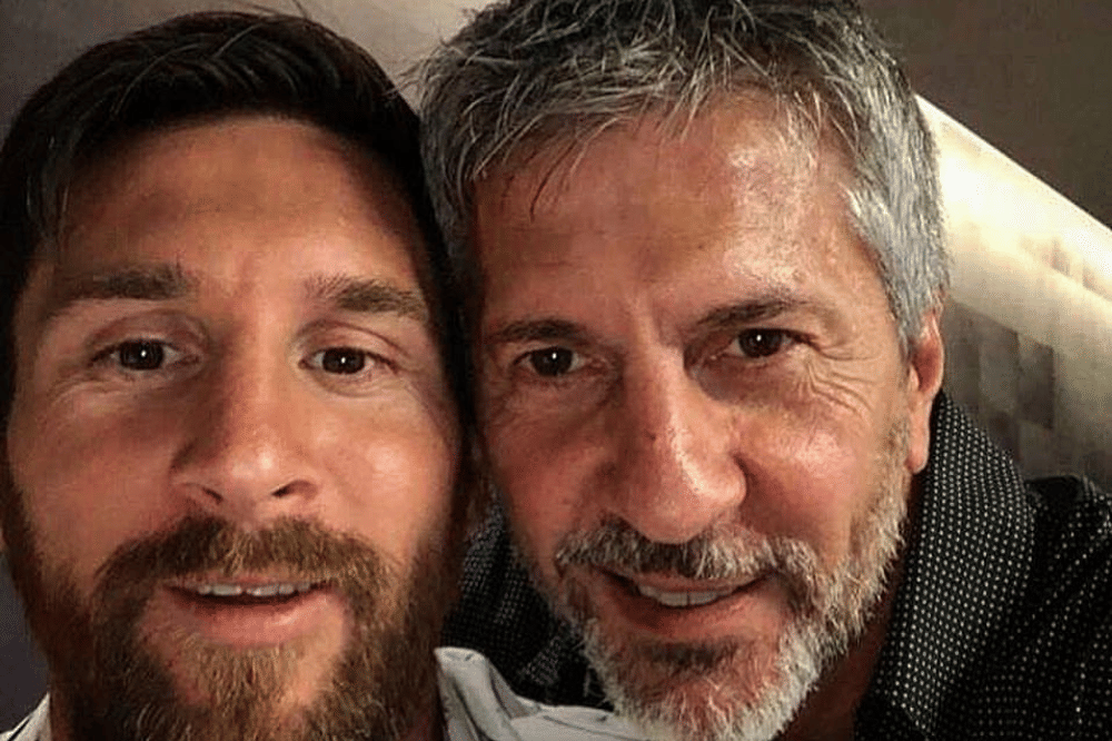 Lionel Messi dengan sang papa