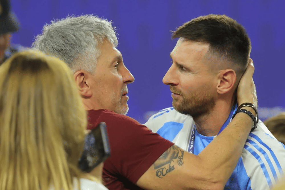 Lionel Messi dengan sang papa