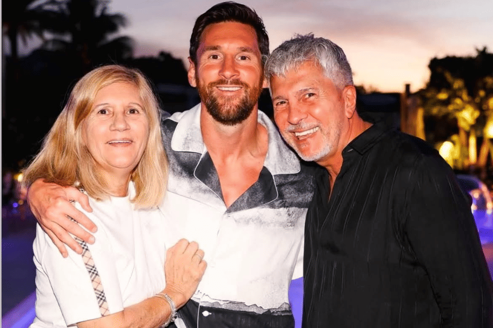 Lionel Messi dengan sang papa