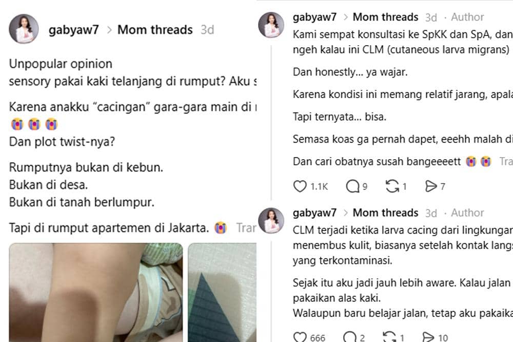 Cerita Anak Terkena CLM Usai Bermain Rumput di Apartemen Jakarta
