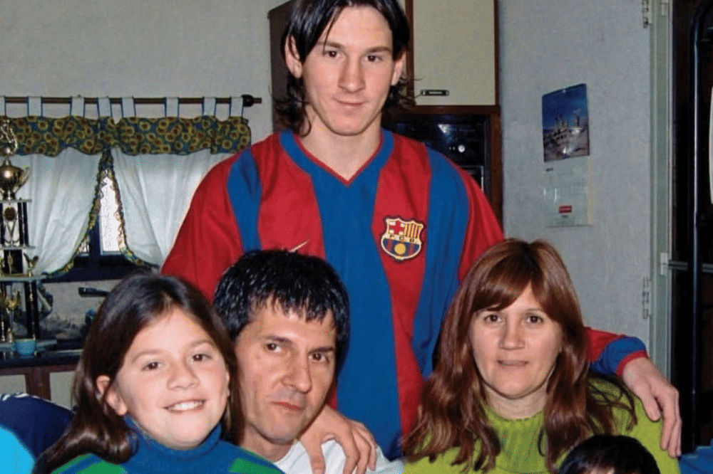 Lionel Messi dengan sang papa