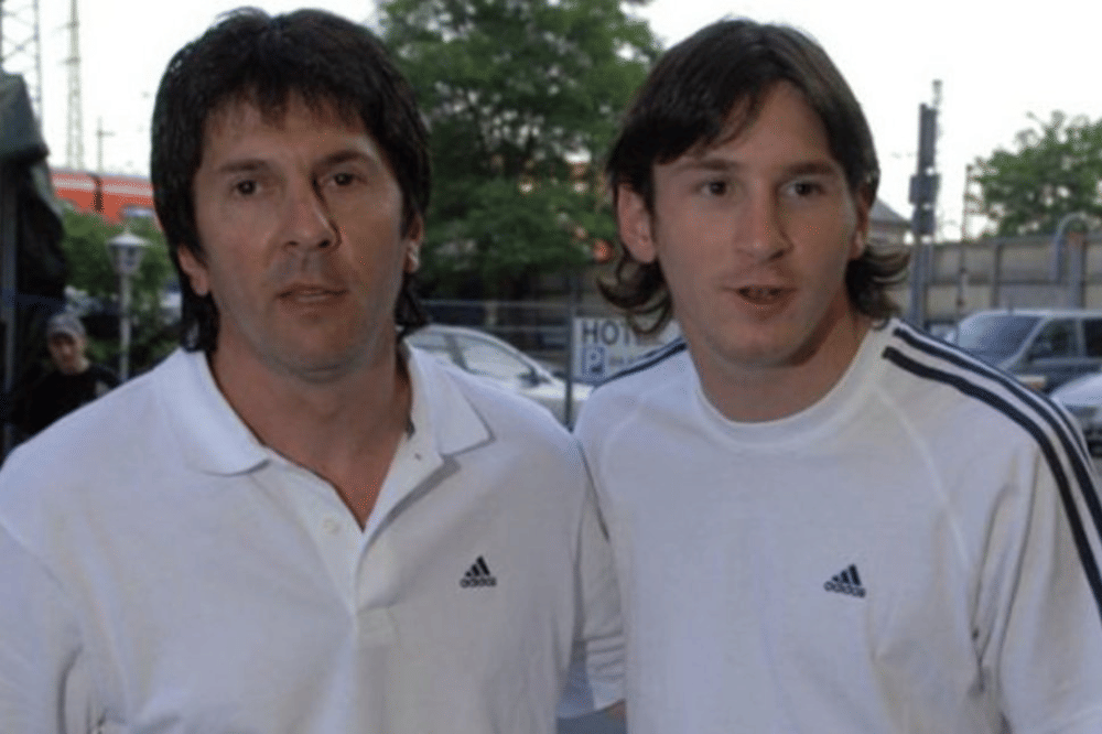Lionel Messi dengan sang papa