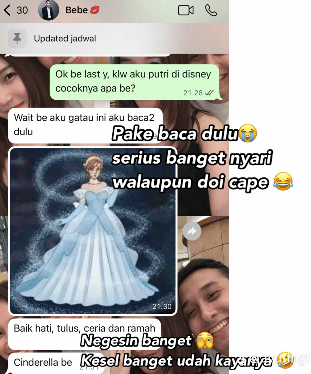 Chat Ayu Tingting dengan kekasih