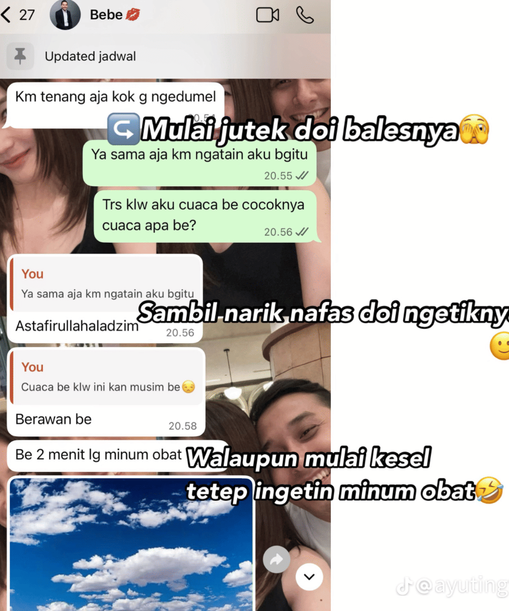 Chat Ayu Ting Ting dengan kekasih
