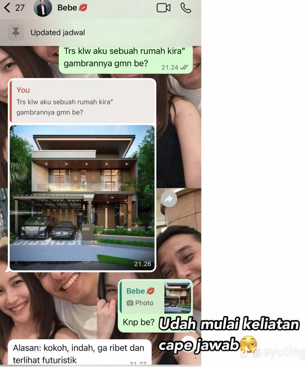 Chat Ayu Ting Ting dengan kekasih