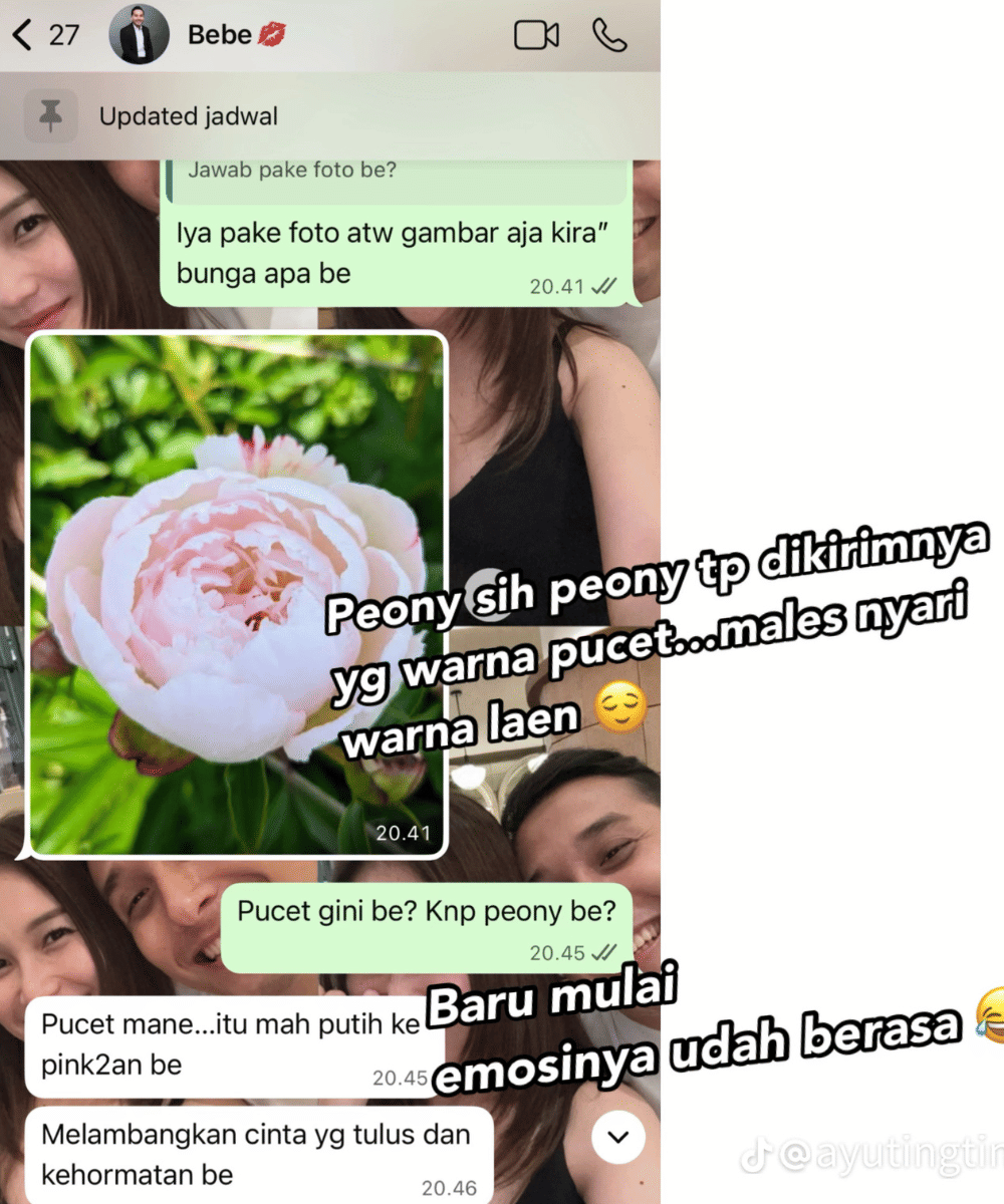 Chat Ayu Ting Ting dengan kekasih