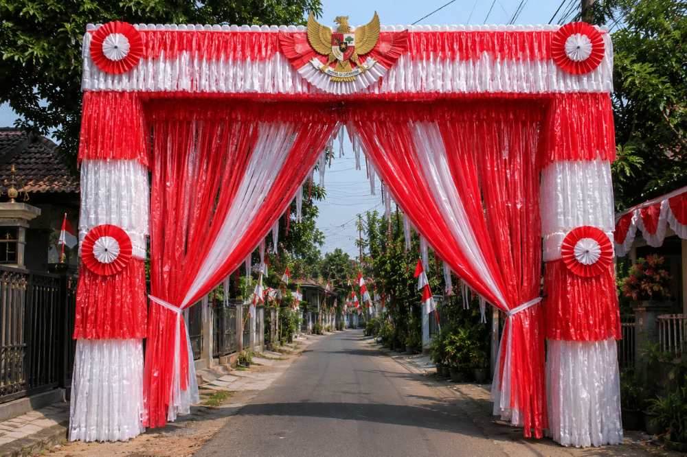 Gapura dari sampah plastik
