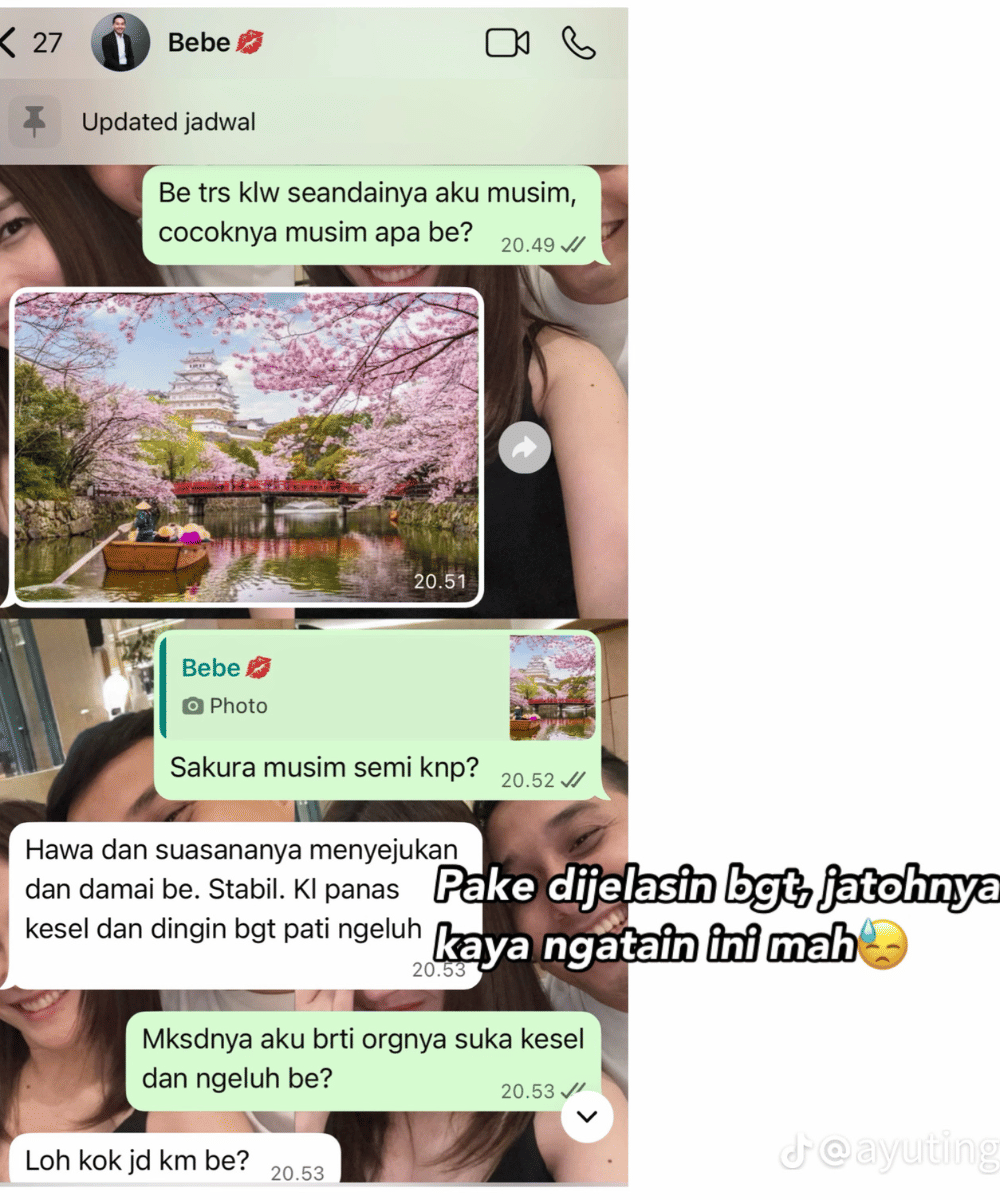Chat Ayu Ting Ting dengan kekasih