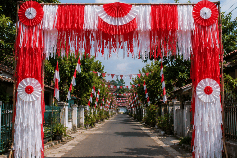 Gapura dari sampah plastik