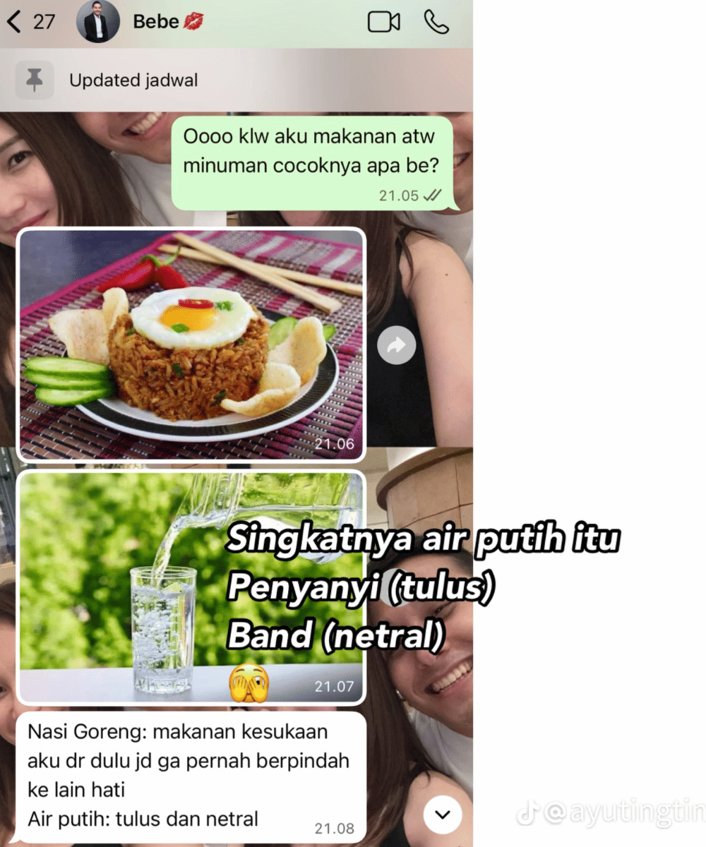Chat Ayu Ting Ting dengan kekasih