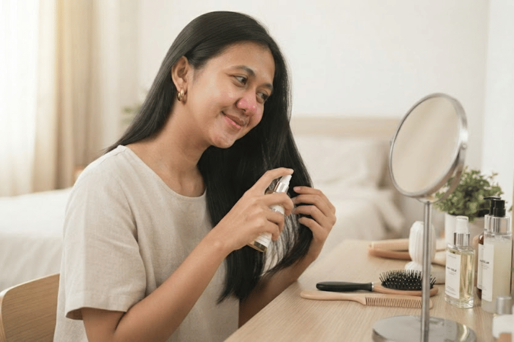 Membatasi penggunaan produk penata
