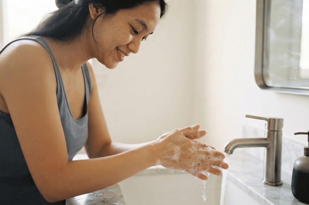 Terlalu sering mencuci tangan dan pakai hand sanitizer