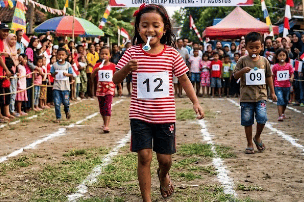 Lomba kelereng melatih anak untuk tetap fokus pada objek