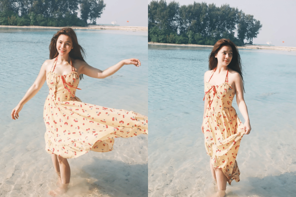 Felicya Angelista tampil manis dengan floral dress