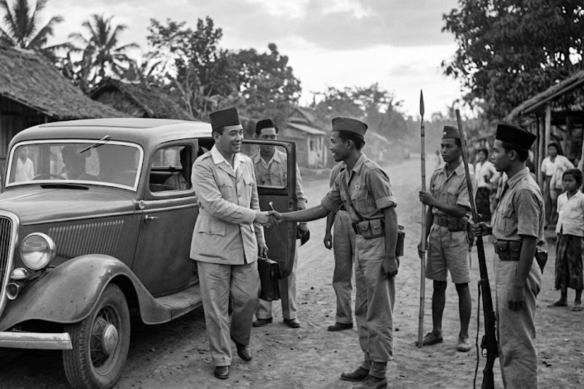 Ahmad Soebardjo menjemput Soekarno dan Hatta untuk ke Jakarta lagi