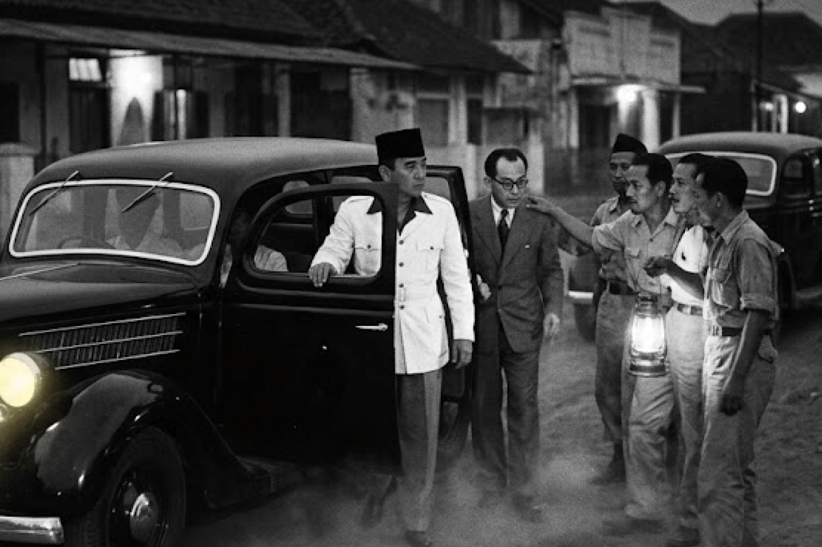 Malam pada tanggal 16 Agustus 1945 Soekarno dan Hatta sudah di Jakarta